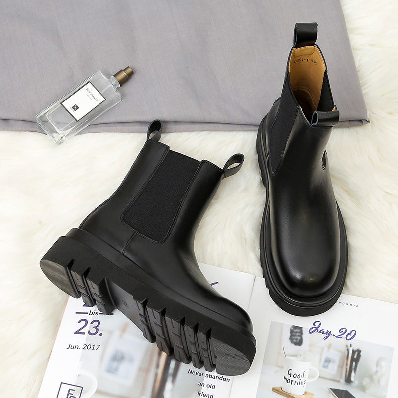 Damen nan Chelsea-Boots mit elastischem Einsatz und markanter Profilsohle Drune
