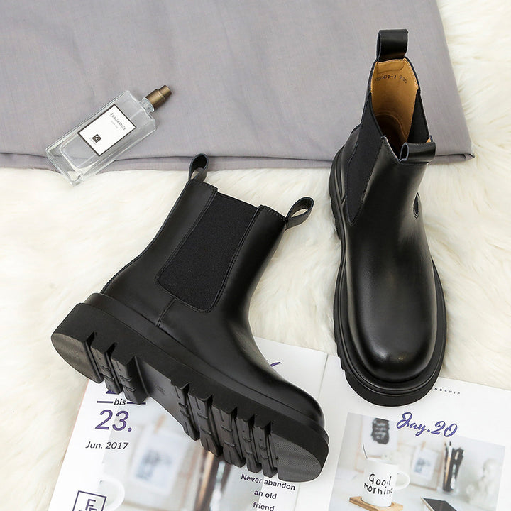 Damen nan Chelsea-Boots mit elastischem Einsatz und markanter Profilsohle Drune