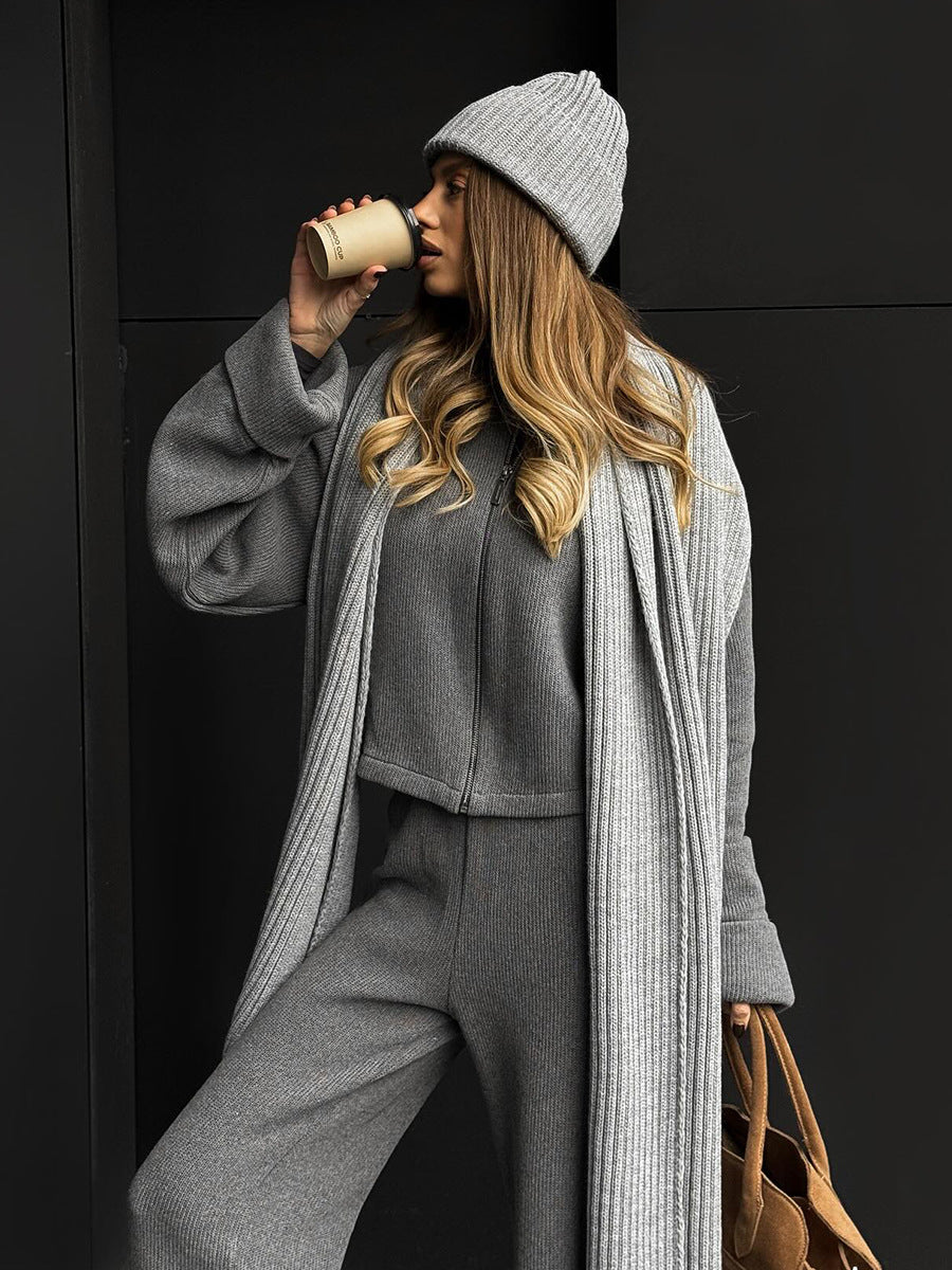 Drune | Reißverschluss Langarmjacke und Weite Hose Anzug