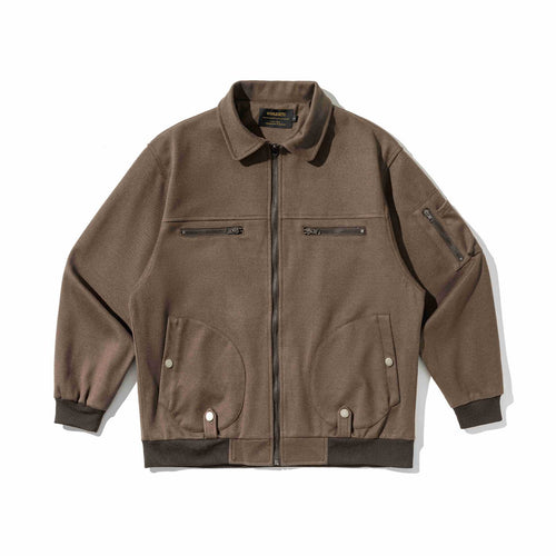 Herren Kurzblouson im Utility‑Style mit gesteppter Front, Zip‑Brusttaschen und Rippbündchen Drune
