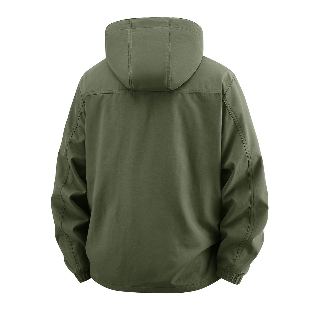 Herren Field‑Utility‑Outdoorjacke mit Kapuze, Multifach‑Taschen und Mesh‑Innenfutter Drune