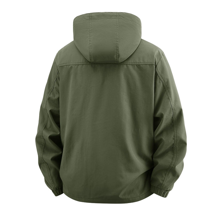 Herren Field‑Utility‑Outdoorjacke mit Kapuze, Multifach‑Taschen und Mesh‑Innenfutter Drune