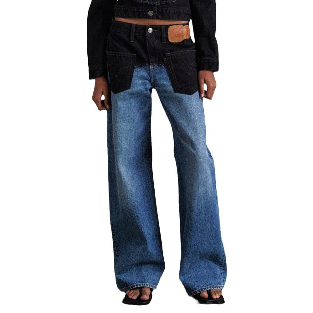 Damen Weite Jeans Drune