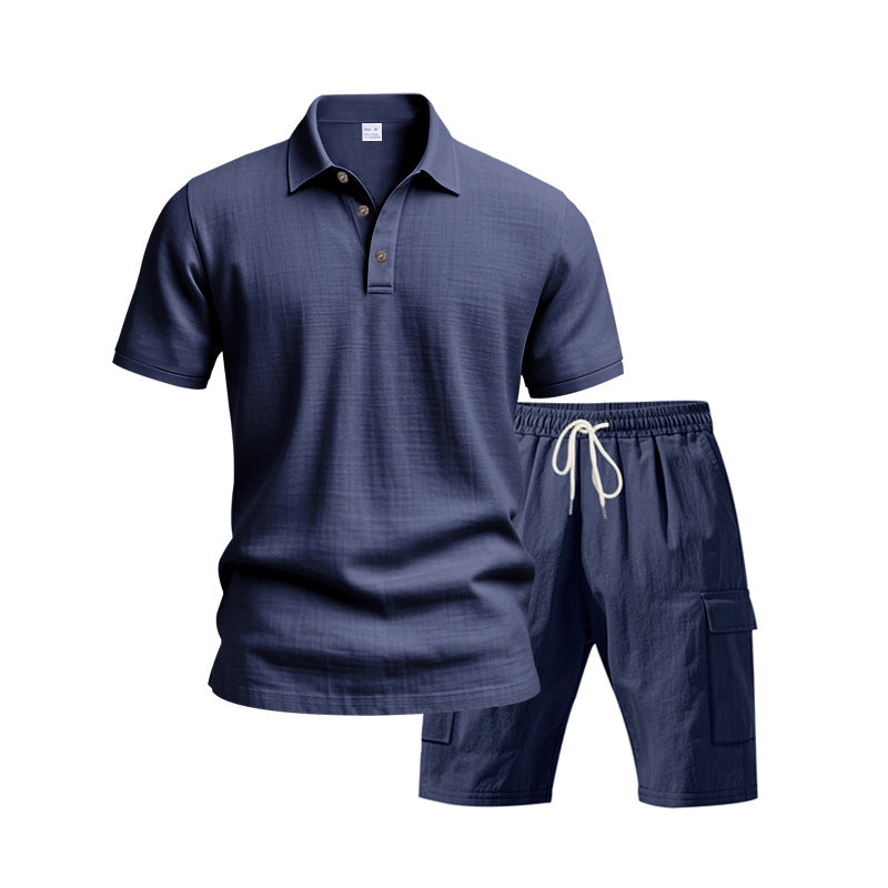 Herren Freizeit-Set mit atmungsaktivem Polo-Shirt und komfortablen Shorts Drune