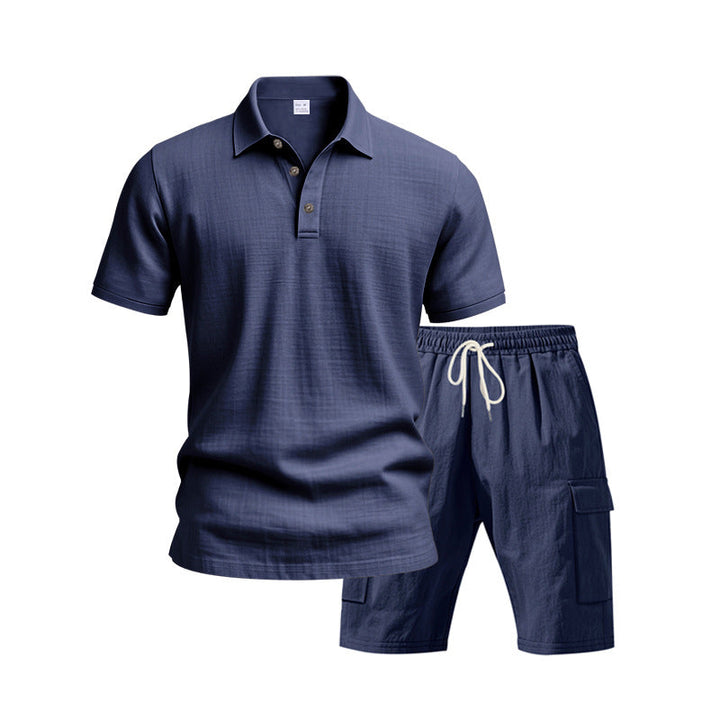 Herren Freizeit-Set mit atmungsaktivem Polo-Shirt und komfortablen Shorts Drune