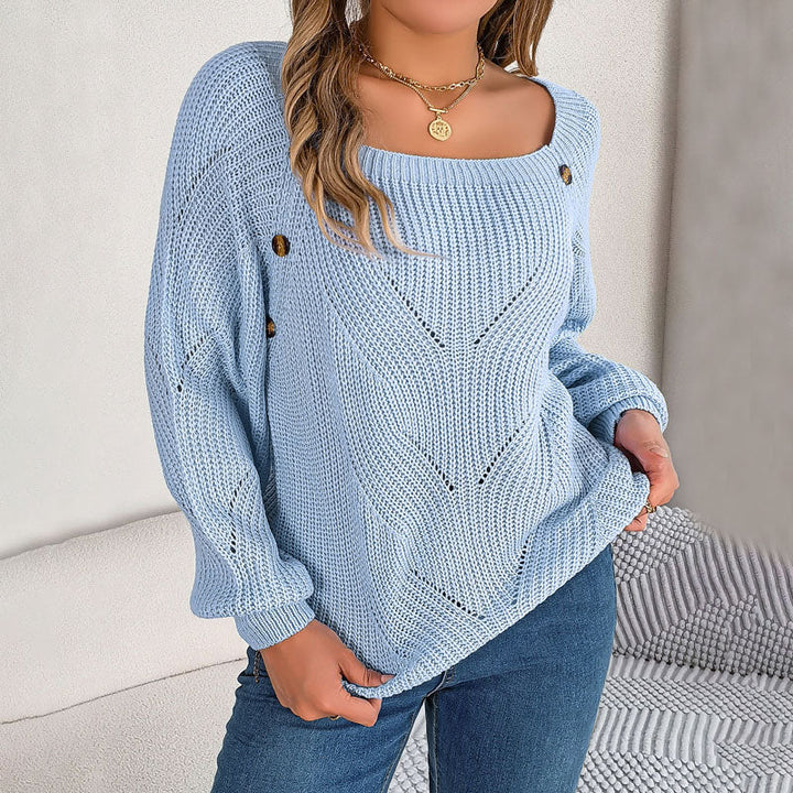 Drune | Bequemer Einfarbiger Strickpullover Für Freizeit