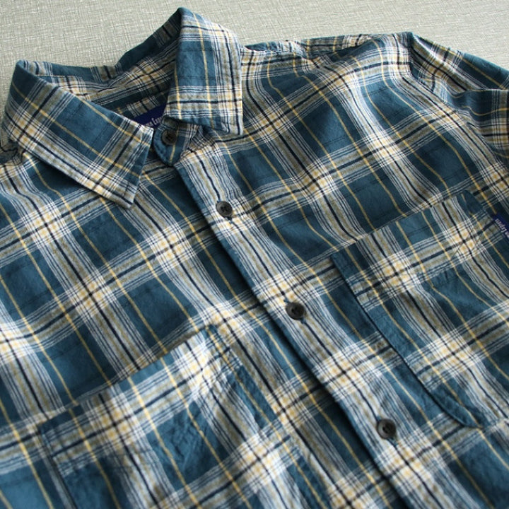 Herren karierte Flanellhemden mit praktischen Brusttaschen und komfortablem Schnitt Drune