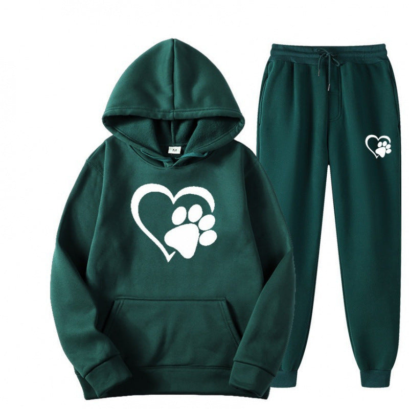 Damen Kuscheliger Hoodie und Jogginghose Set Drune