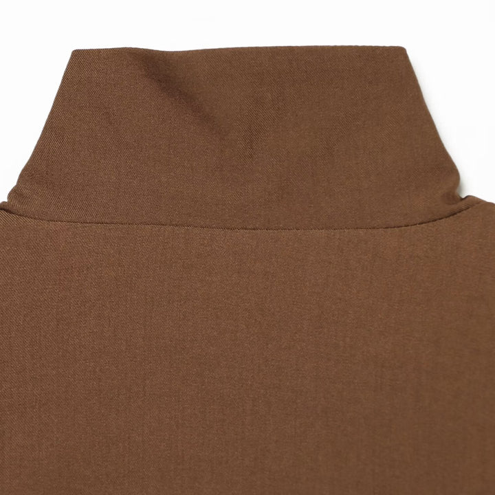 Damen Boxy Cropped Utility-Jacke mit hohem Stehkragen und Pattentaschen Drune