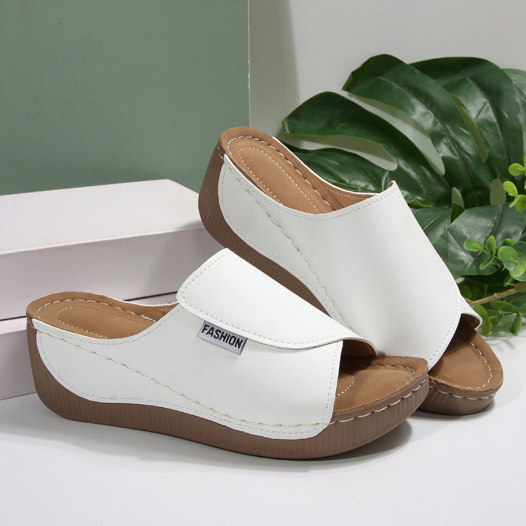 Damen Flip-Flop-Pantoletten mit ergonomischer Sohle und modischem Riemendesign Drune