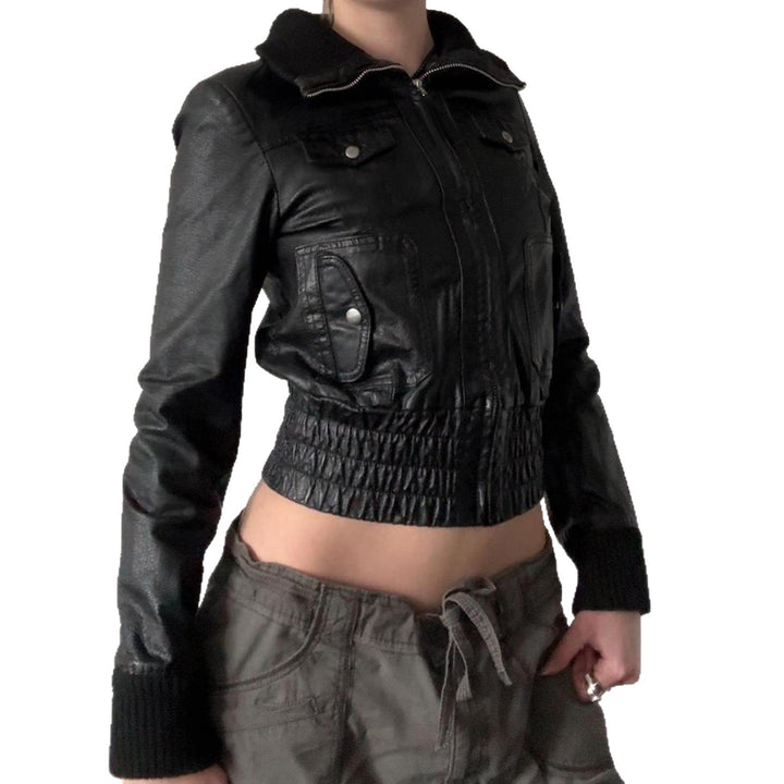 Damen Lederoptik-Bomberjacke Drune