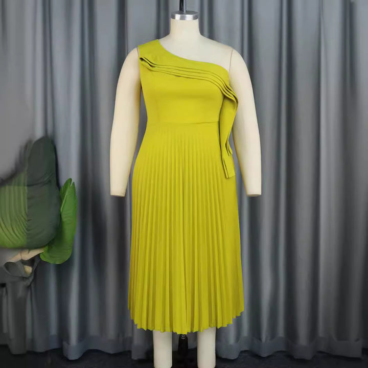 Damen Elegantes Wickelkleid mit asymmetrischem Rüschen-Design Drune