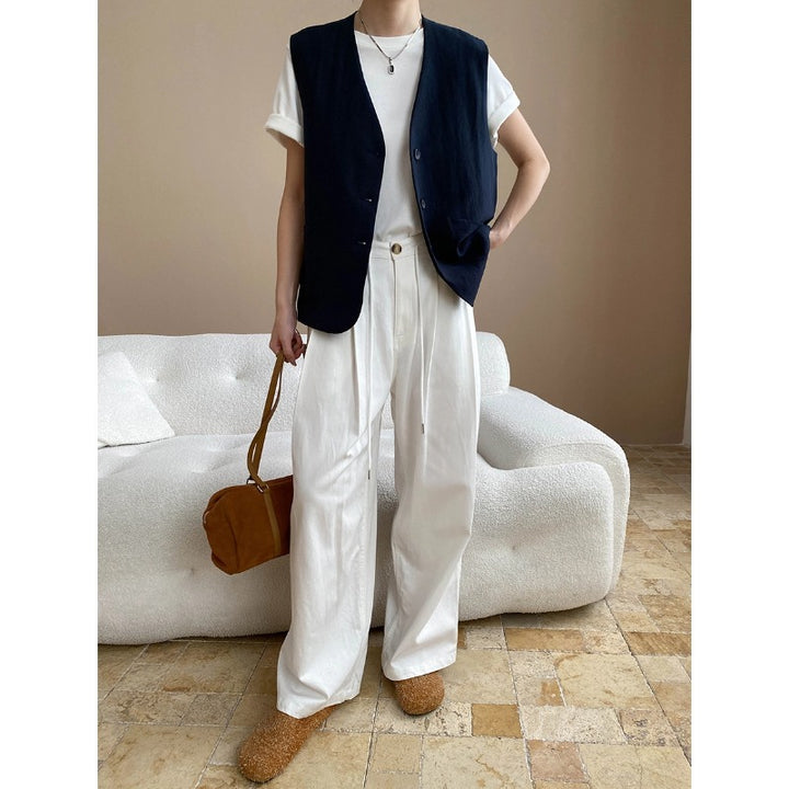 Damen elegante Weste mit minimalistischen Details Drune