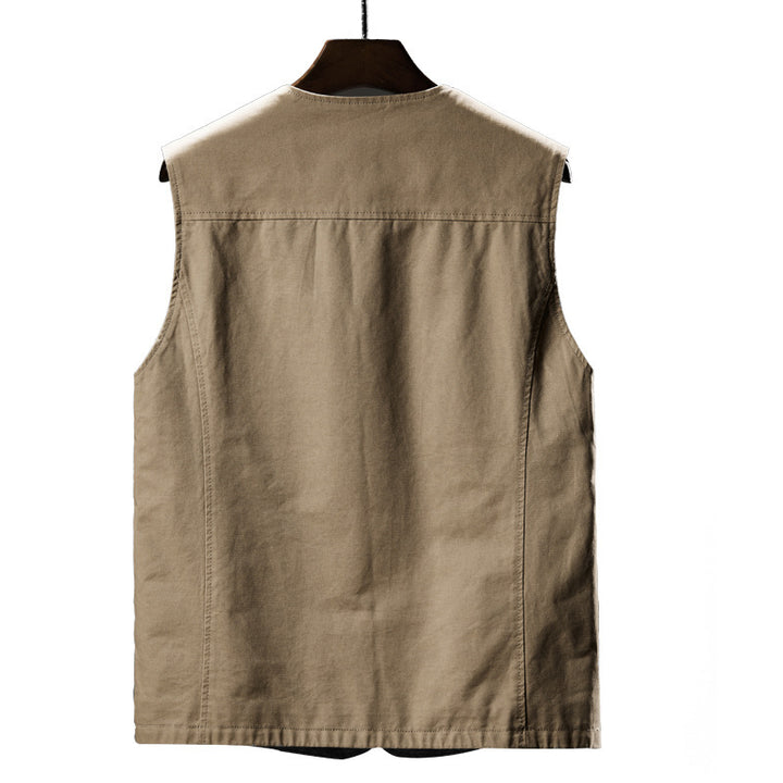 Herren Canvas-Utilityweste mit Netzfutter und Mehrfachtaschen Drune