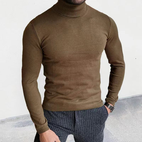Herren nan Slim-Fit Rollkragenpullover aus Feinstrick mit geripptem Stehkragen und elastischem Bund Drune