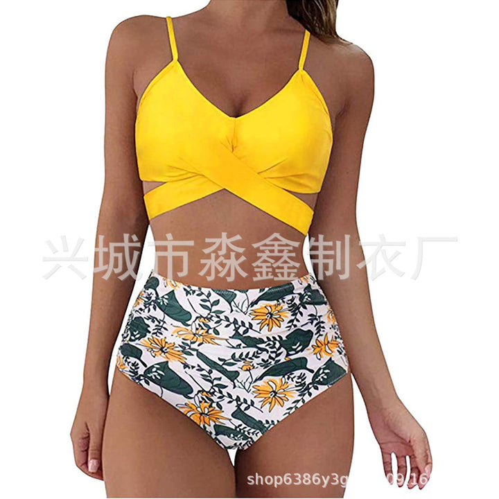 Damen Crop-Top Bikini-Set mit geflochtenem Design Drune