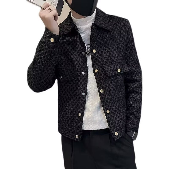 Herren Designjacke mit strukturierten Stoffdetails Drune