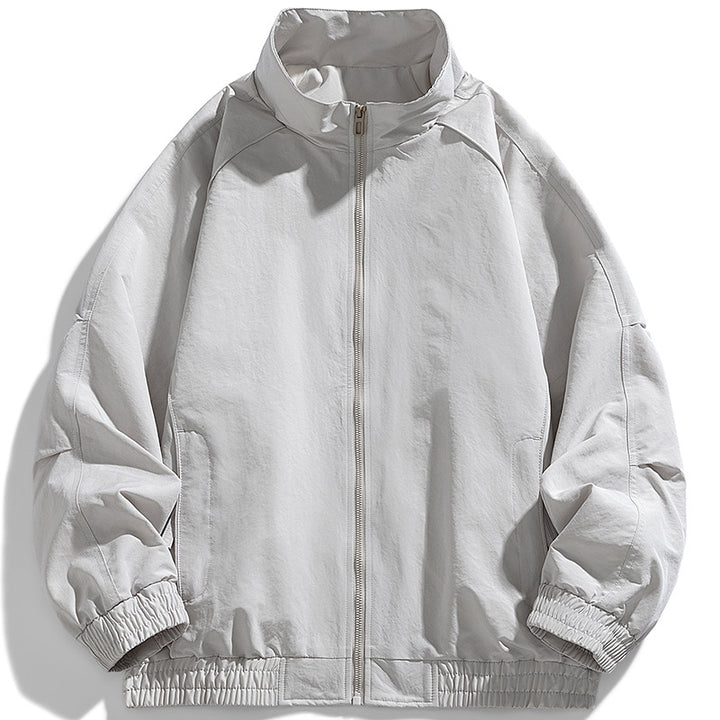 Herren urbaner Oversize-Blouson mit Stehkragen, Raglanärmeln und Utility-Ärmeltasche Drune