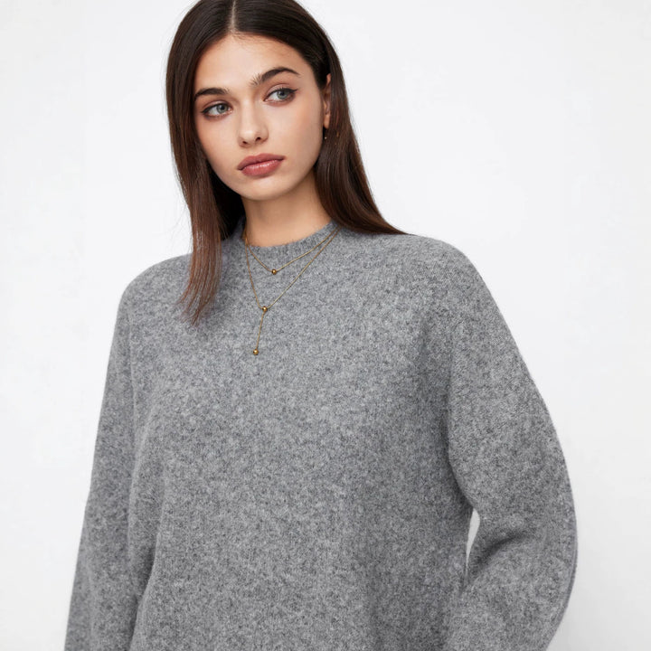 Damen Bequemer Oversized Pullover Drune