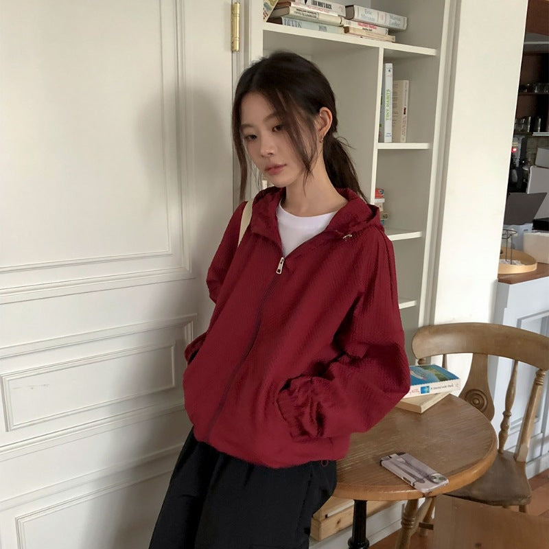 Damen leichte Outdoorjacke mit verstellbarem Kordelzug Drune