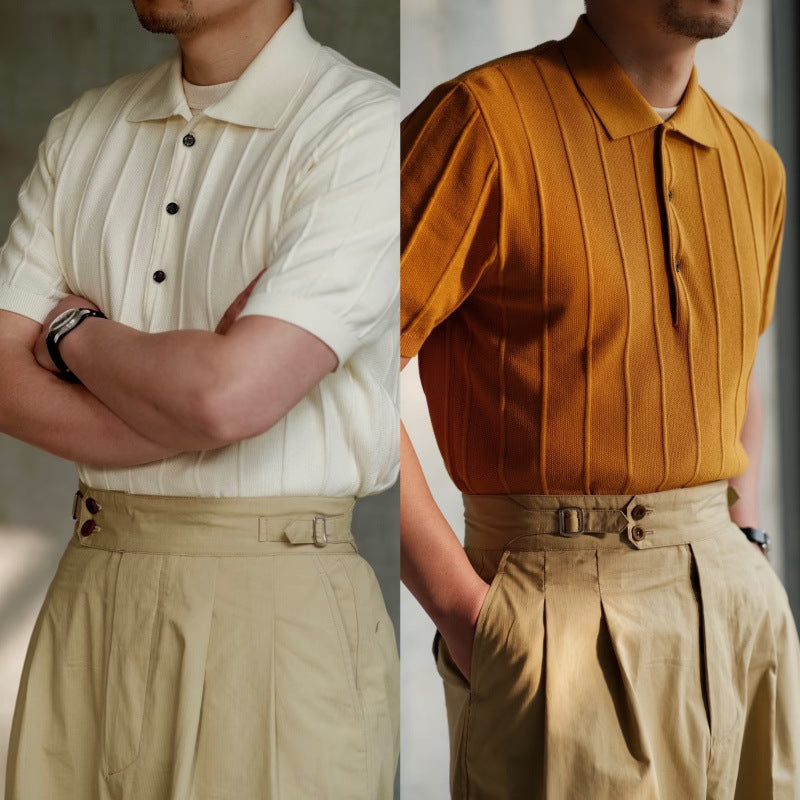 Herren Poloshirt mit strukturiertem Design Drune