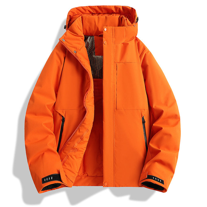 Damen wattierte Kapuzen-Outdoorjacke mit winddichter Membran und isolierendem Thermofutter Drune