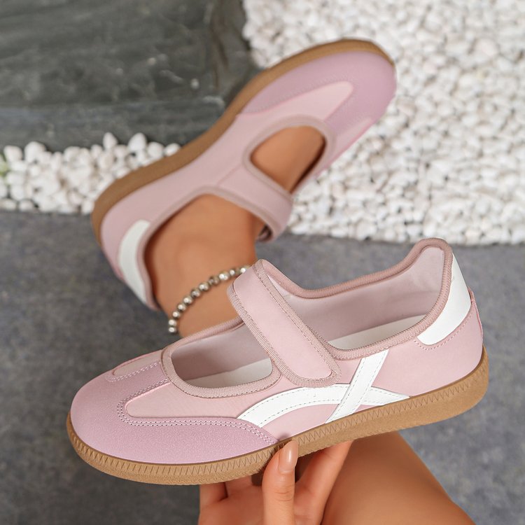 Damen Mary-Jane-Sneaker mit Klettverschluss und gepolstertem Komfortfußbett Drune