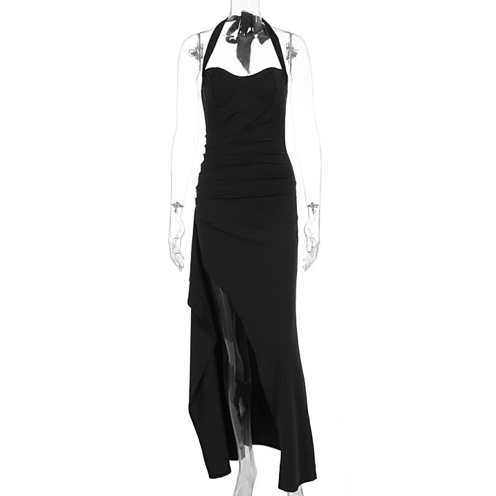 Damen Elegantes Abendkleid mit raffiniertem Schlitz und trägerlosem Design Drune