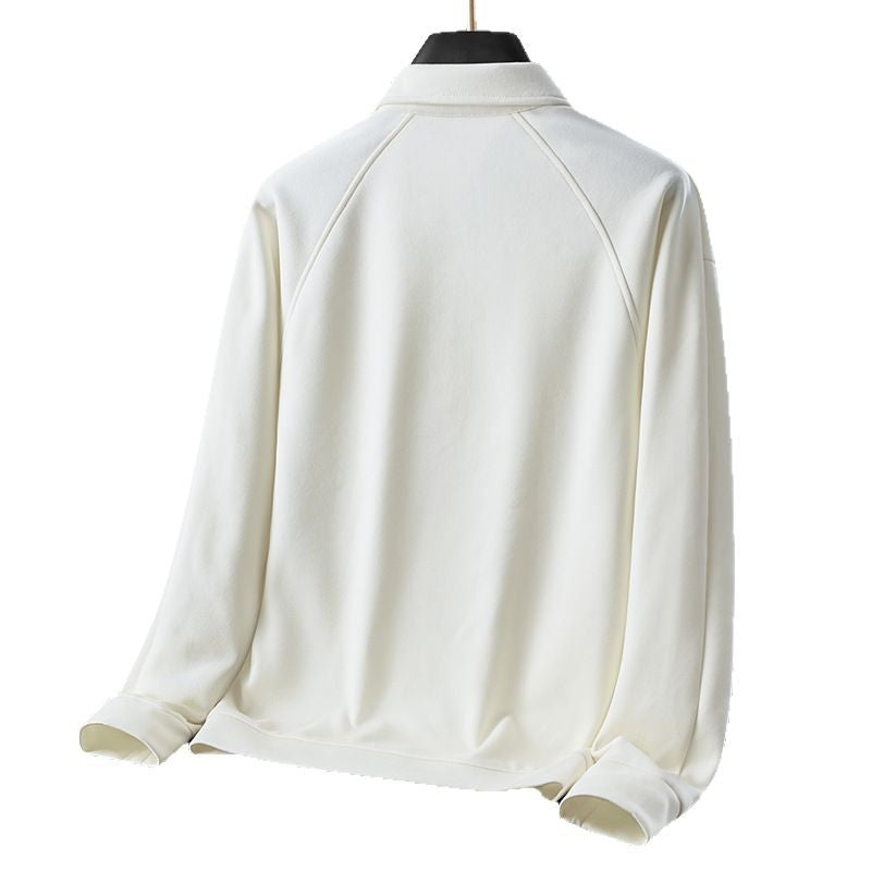 Herren Polo‑Sweatshirt mit halbem Reißverschluss und wärmendem Fleece-Innenfutter Drune