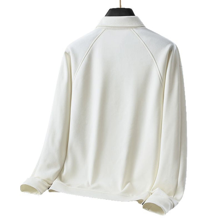 Herren Polo‑Sweatshirt mit halbem Reißverschluss und wärmendem Fleece-Innenfutter Drune