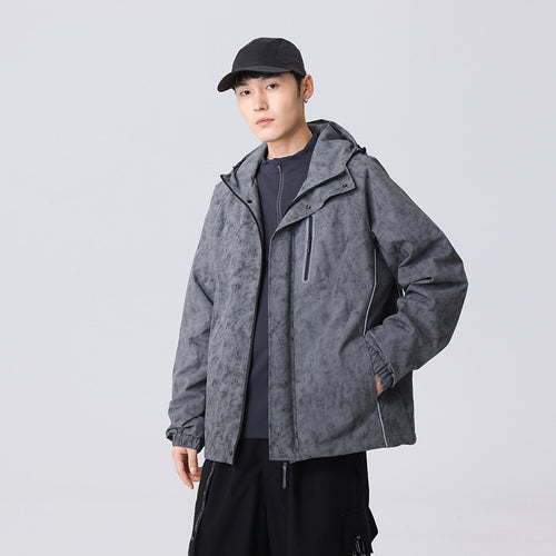 Herren Technische Regenjacke mit verschweißten Nähten und reflektierenden Details Drune