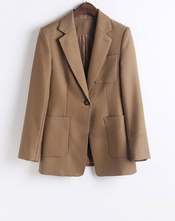 Damen Modischer Blazer mit großen Taschen Drune