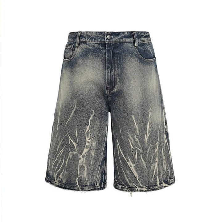 Herren modische Baggy-Shorts im Used-Look Drune