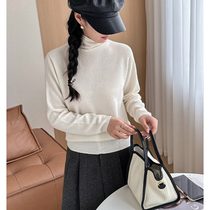 Damen Leichter Kaschmir-Mix Rollkragenpullover mit feinem Soft-Finish und schmaler Silhouette Drune