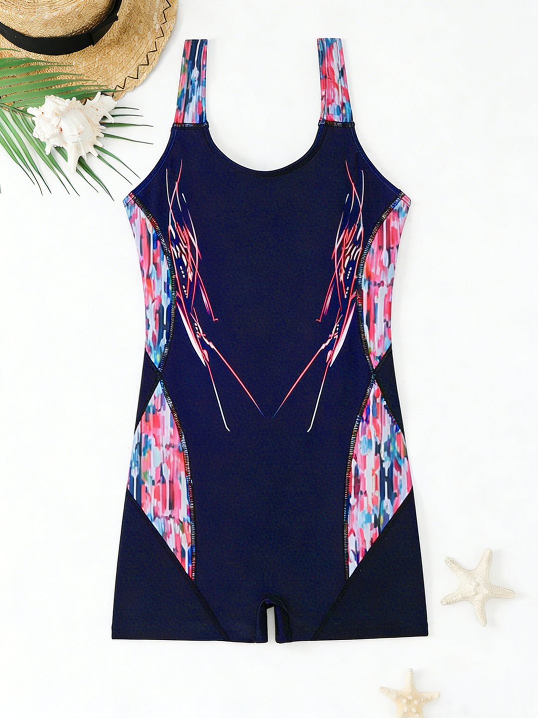 Damen Sportlicher Schwimmanzug mit ergonomischem Schnitt und buntem Design Drune
