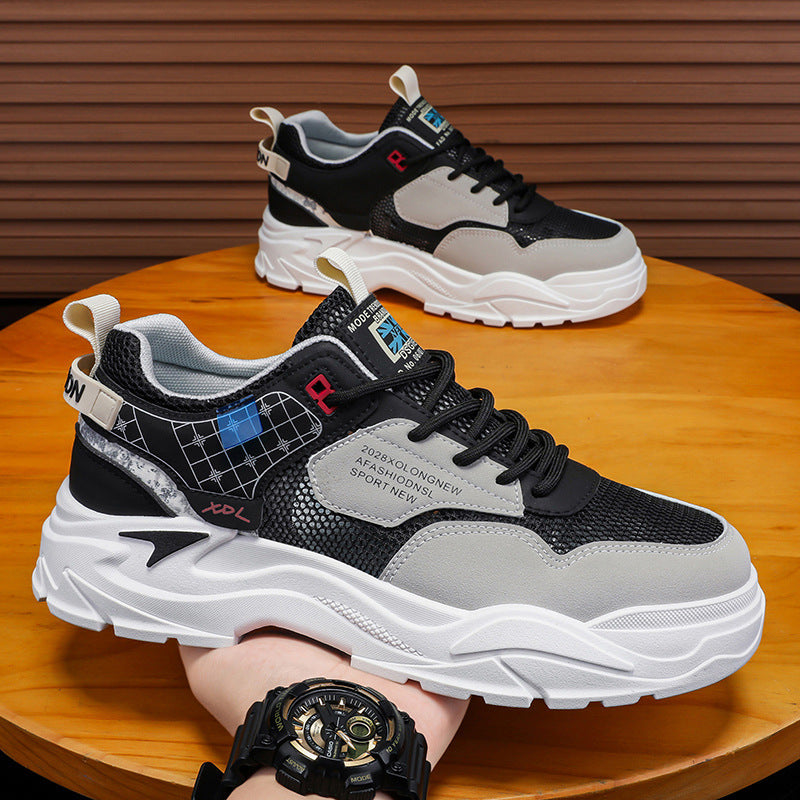 Herren Chunky-Sneaker mit atmungsaktivem Mesh, gepolsterter Plateausohle und technischer Komfortdämpfung Drune