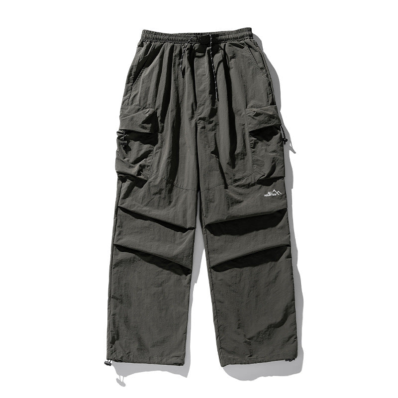Unisex Technische Outdoor-Cargohose mit elastischem Bund, verstellbaren Beinabschlüssen und Mehrfachtaschen Drune