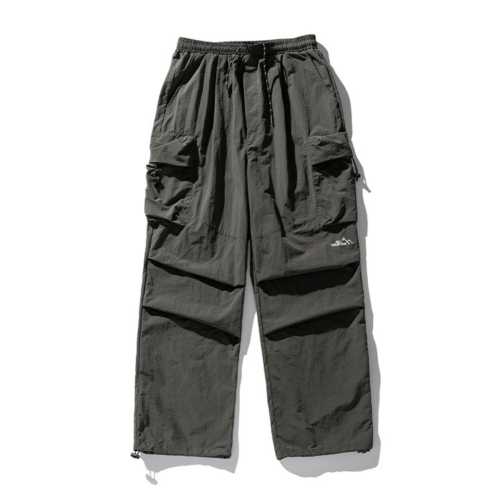 Unisex Technische Outdoor-Cargohose mit elastischem Bund, verstellbaren Beinabschlüssen und Mehrfachtaschen Drune