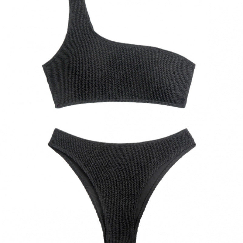 Damen Einseitiger Bikini mit strukturierter Oberfläche Drune
