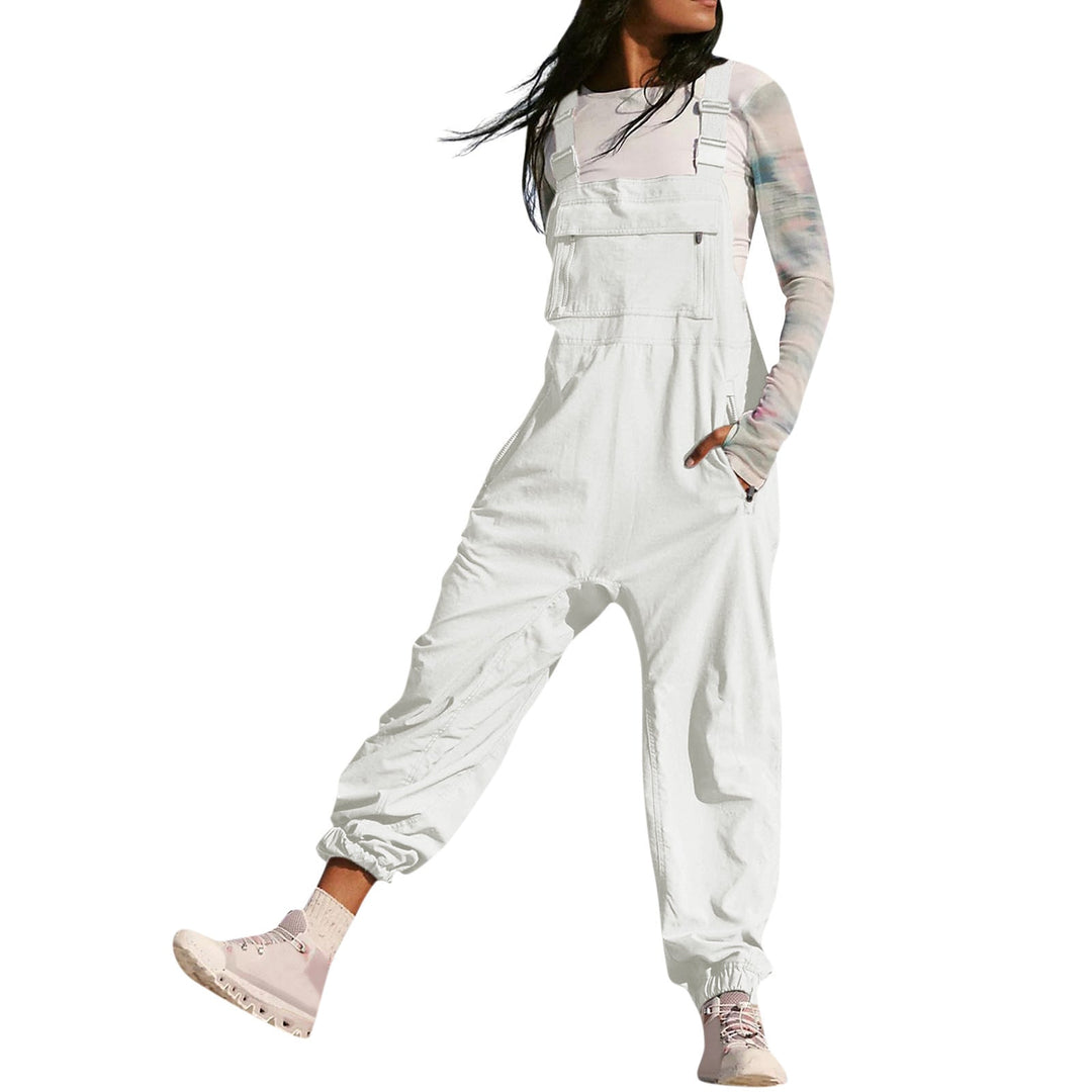 Damen Lässiger Jumpsuit mit praktischen Taschen und elastischem Saum Drune