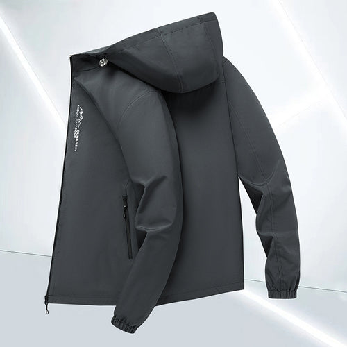 Herren winddichte Softshelljacke mit verstellbarer Kapuze, wasserabweisender Membran und sicheren Reißverschlusstaschen Drune