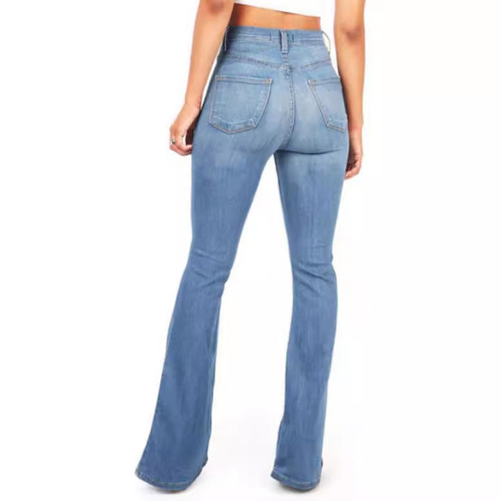 Damen nan Jeans mit hohem Bund und leichtem Schlag Drune