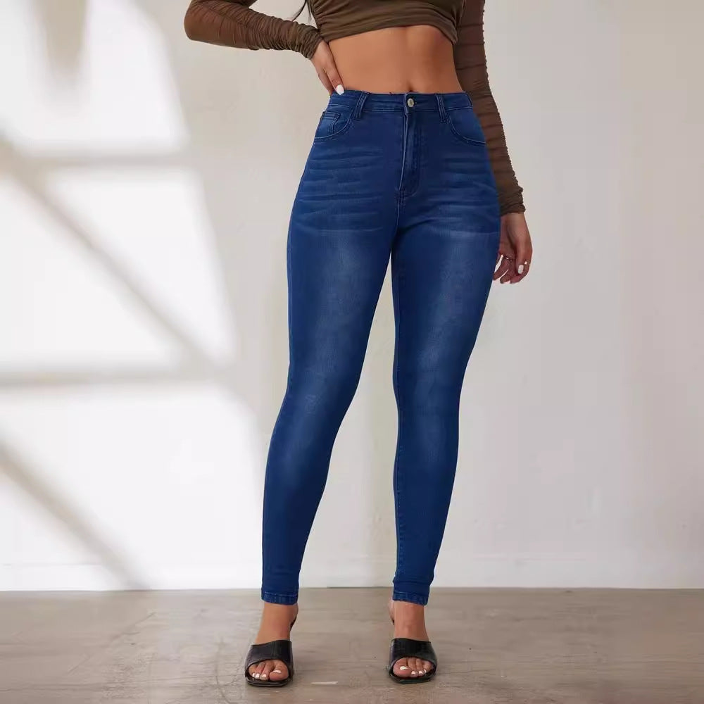 Damen Skinny-Jeans mit hohem Bund und figurbetonter Passform Drune