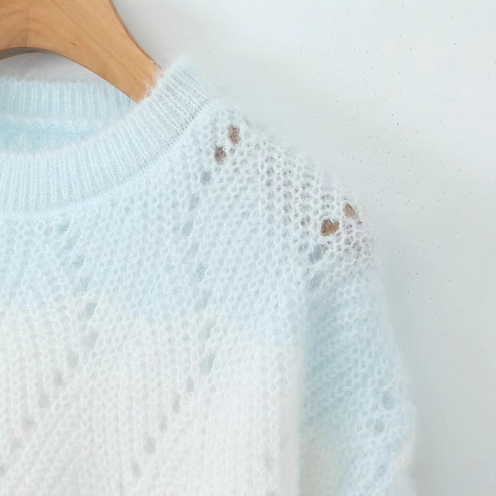 Damen Komfortabler Strickpullover mit zarten Farbtönen Drune