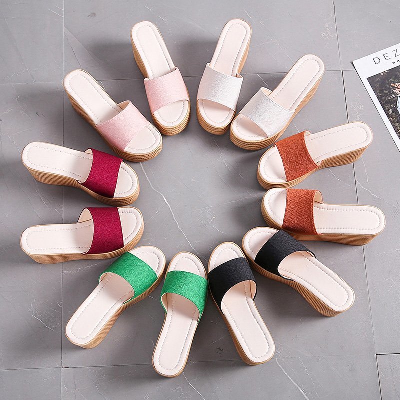 Damen Wedge-Pantoletten mit bequemem Riemendesign und rutschfester Sohle Drune