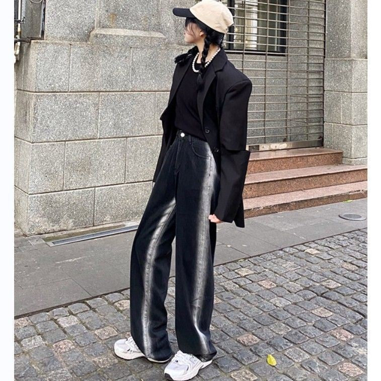 Damen Elegante Culottes aus glänzendem Stoff Drune