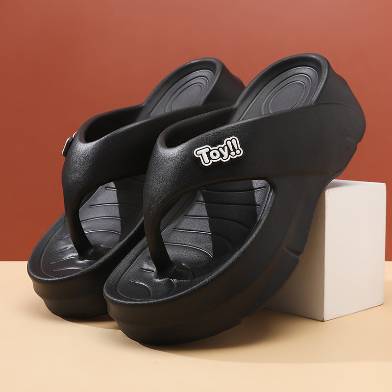 Femme Leichte Flip-Flop Sandalen mit Gepolstertem Fußgewölbe Drune