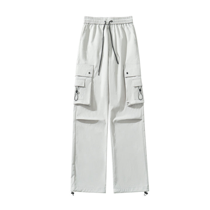 Herren Cargo-Freizeithose mit weitem Bein, Multitaschen und Tunnelzug Drune