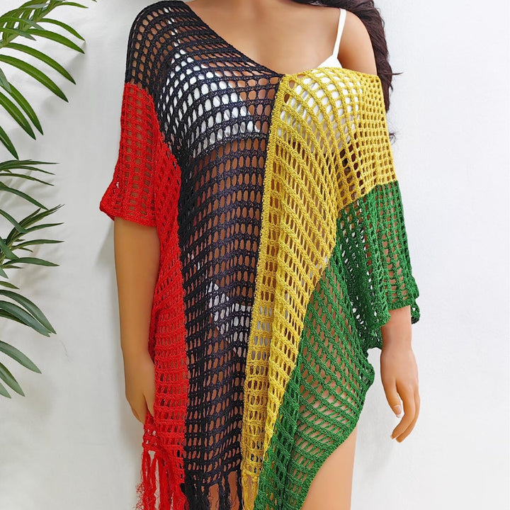 Damen luftig-transparenter Strandponcho Drune