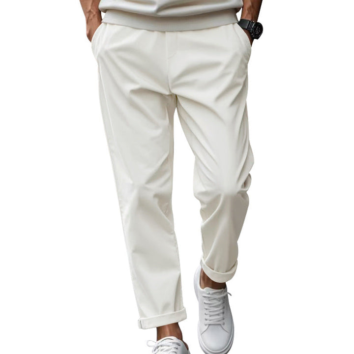 Herren elegante Chino-Hose mit bequemem Bund und modischem Schnitt Drune